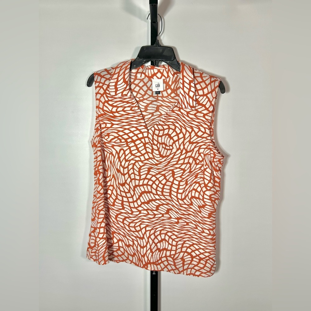 Cabi Style# 4183 Women’s Medium Twirl Tank Sleeveless Top Orange